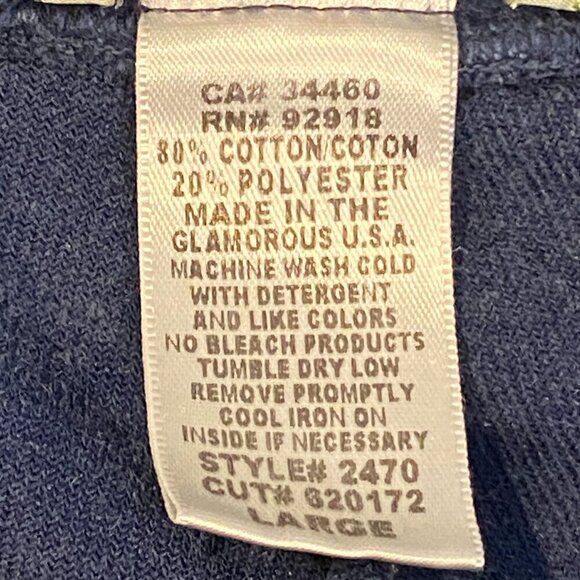 Juicy Couture Y2K Velour Drawstring Pants Sz L Blue #93R - Picture 8 of 8